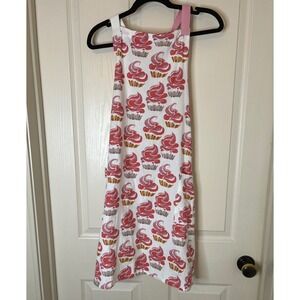 NWT Simply Whimsical Organic Cotton Flour Sack Apron Pink Cupcake Print GOTS New